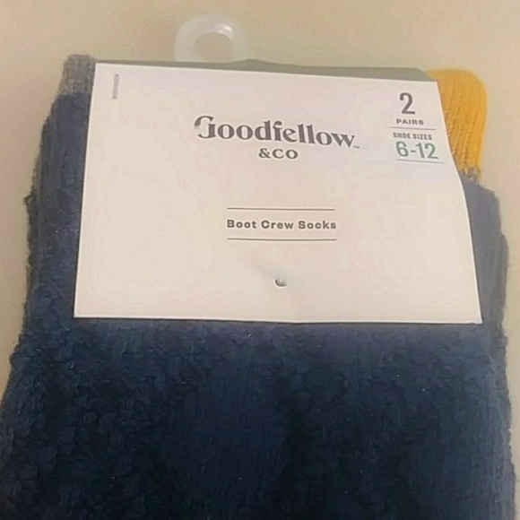 Goodfellow & Co Men's Boot Crew Socks - 2 Pair, Navy/Gray, L (6-12) - Picture 2 of 3